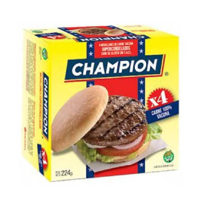 HAMBURGUESAS CHAMPION  CLASICO  X4